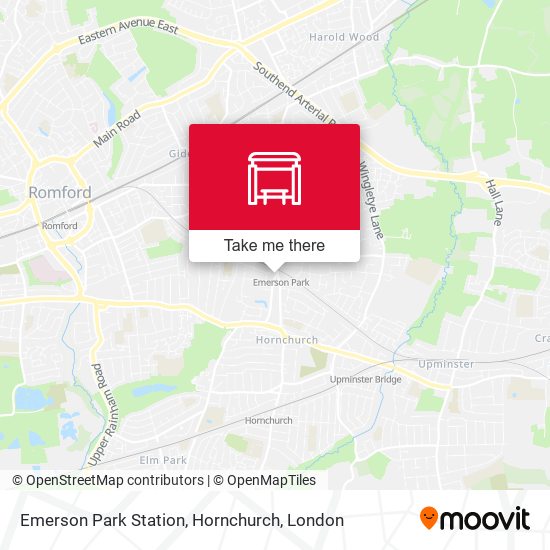 Emerson Park Station, Hornchurch map
