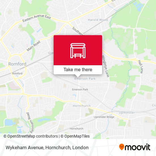 Wykeham Avenue, Hornchurch map