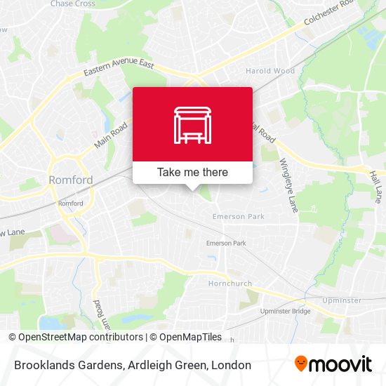Brooklands Gardens, Ardleigh Green map