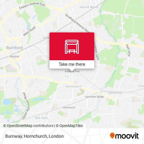 Burnway, Hornchurch map