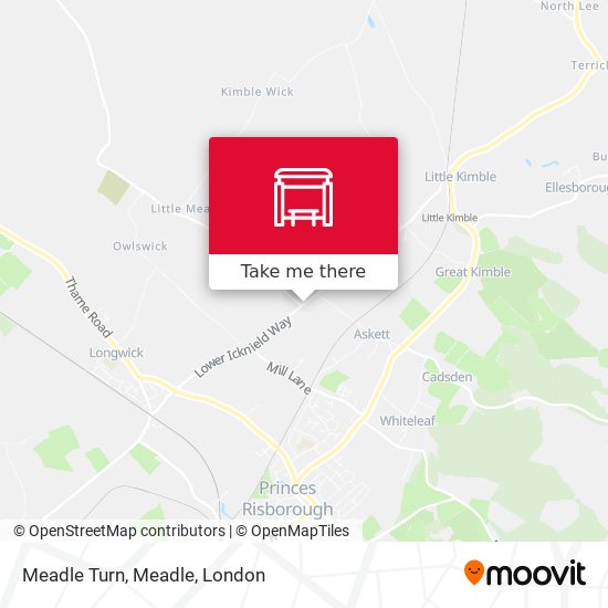 Meadle Turn, Meadle map