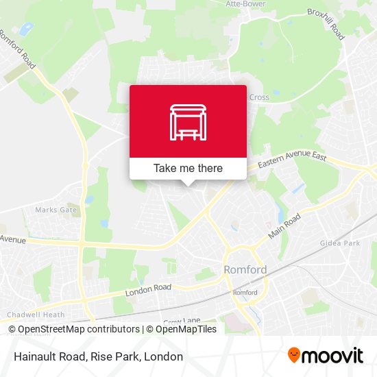 Hainault Road, Rise Park map
