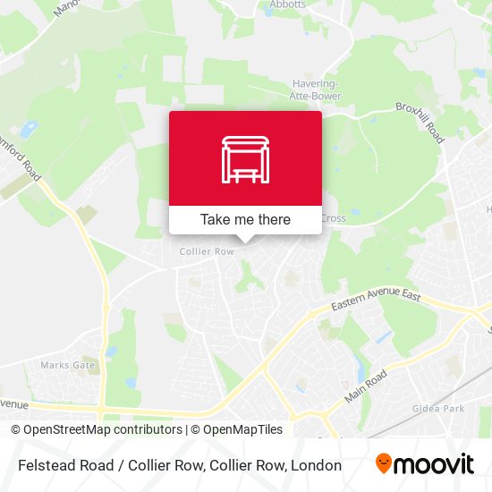 Felstead Road / Collier Row, Collier Row map