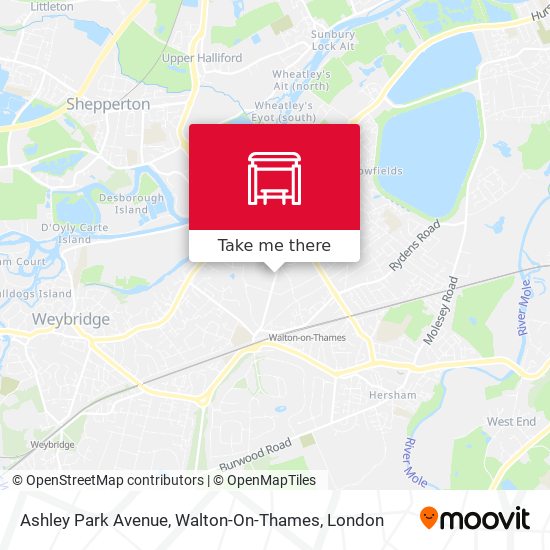 Ashley Park Avenue, Walton-On-Thames map
