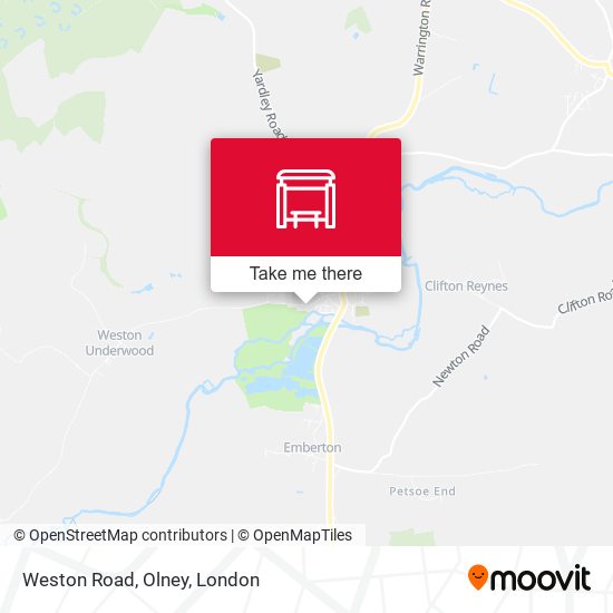Weston Road, Olney map