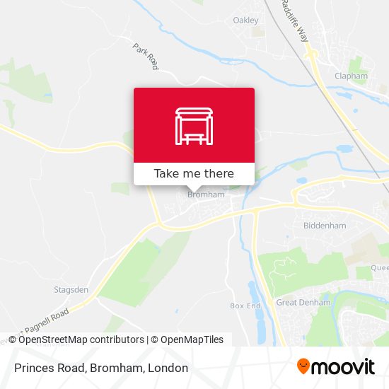 Princes Road, Bromham map