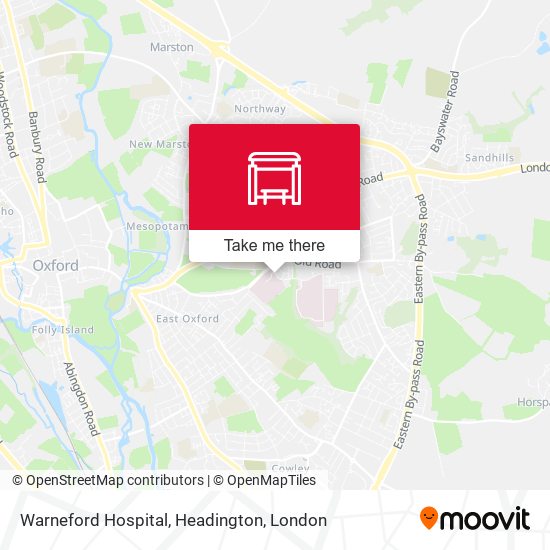 Warneford Hospital, Headington map