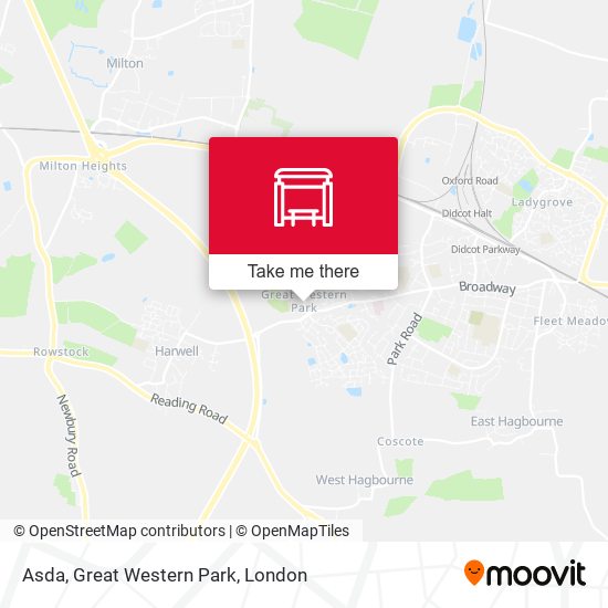 Asda, Great Western Park map