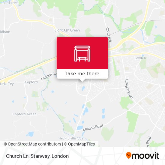 Church Ln, Stanway map
