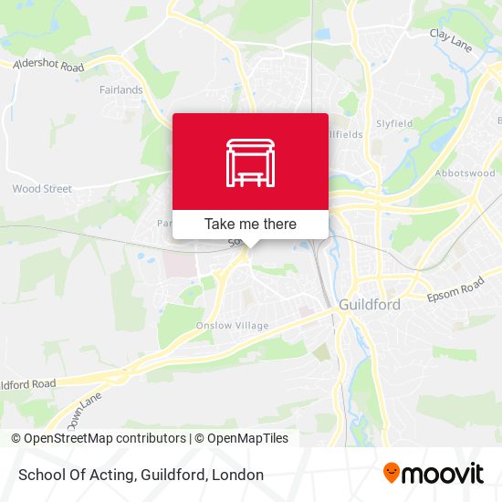 School Of Acting, Guildford map
