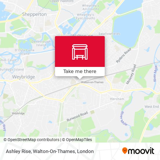 Ashley Rise, Walton-On-Thames map