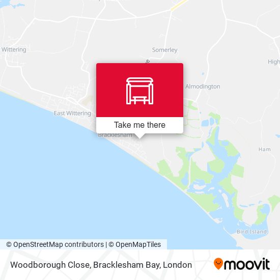 Woodborough Close, Bracklesham Bay map