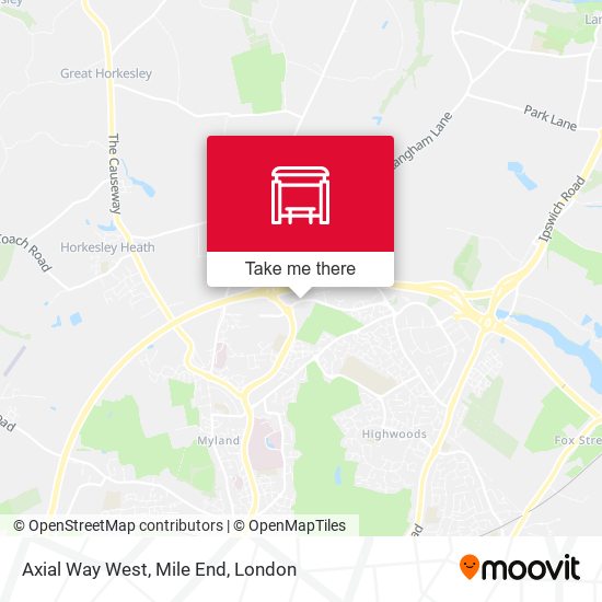 Axial Way West, Mile End map