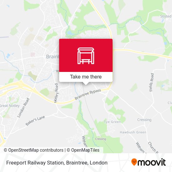 Freeport Railway Station, Braintree map