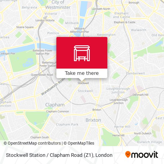 Stockwell Station  / Clapham Road (Z1) map
