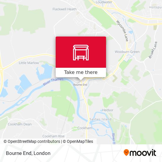 Bourne End map