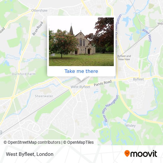 West Byfleet map