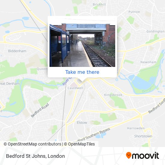 Bedford St Johns map