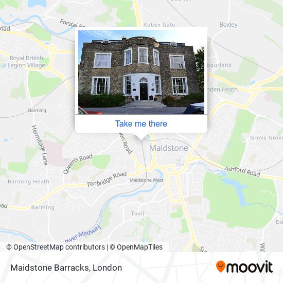 Maidstone Barracks map