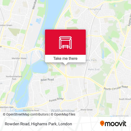 Rowden Road, Highams Park map