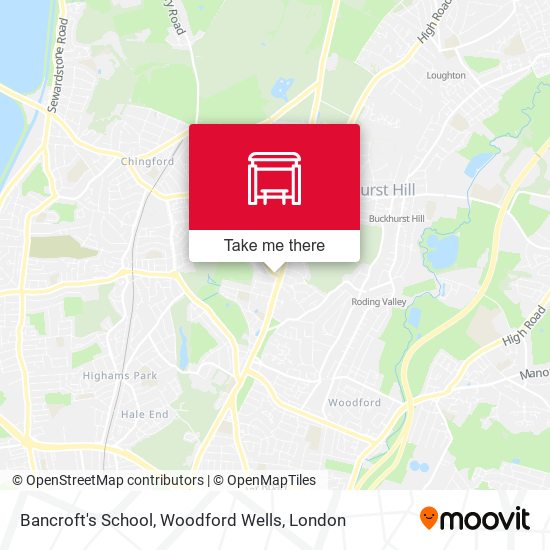 Bancroft's School, Woodford Wells map