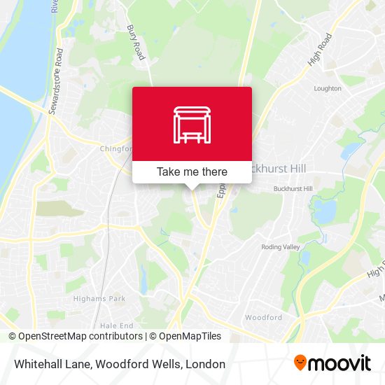 Whitehall Lane, Woodford Wells map