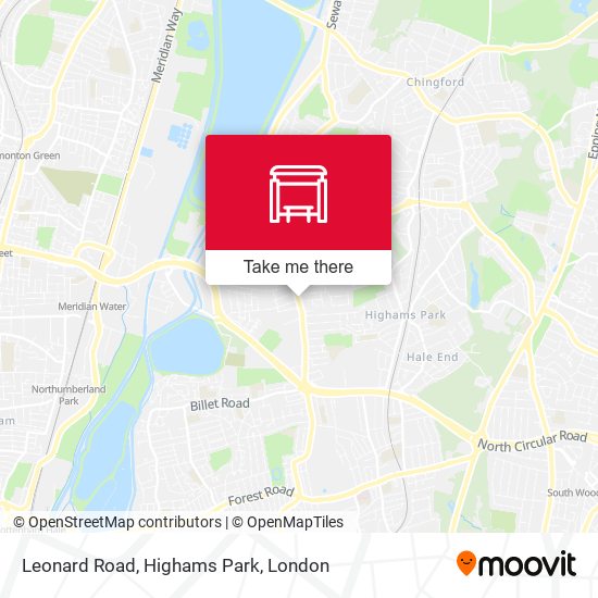 Leonard Road, Highams Park map