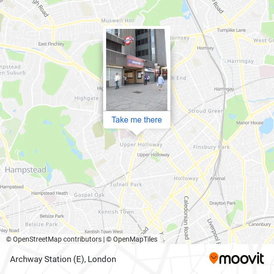 Archway Station (E) map