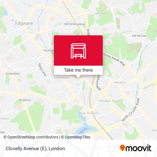 Clovelly Avenue (E) map