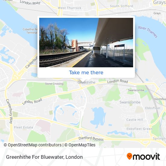 Greenhithe For Bluewater map