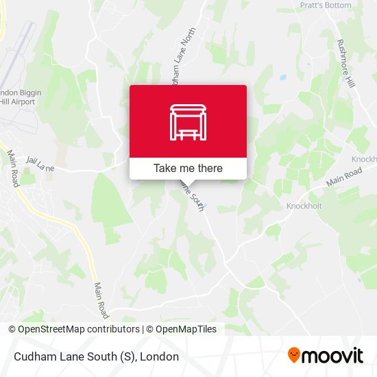 Cudham Lane South map