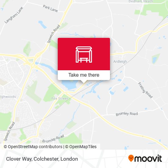 Clover Way, Colchester map