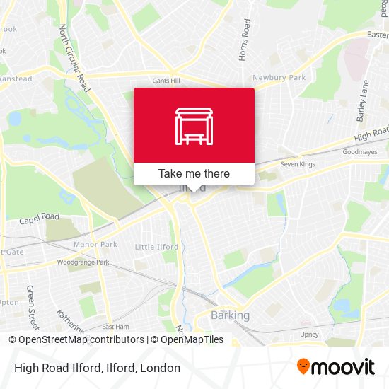 High Road Ilford, Ilford map
