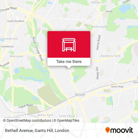 Bethell Avenue, Gants Hill map