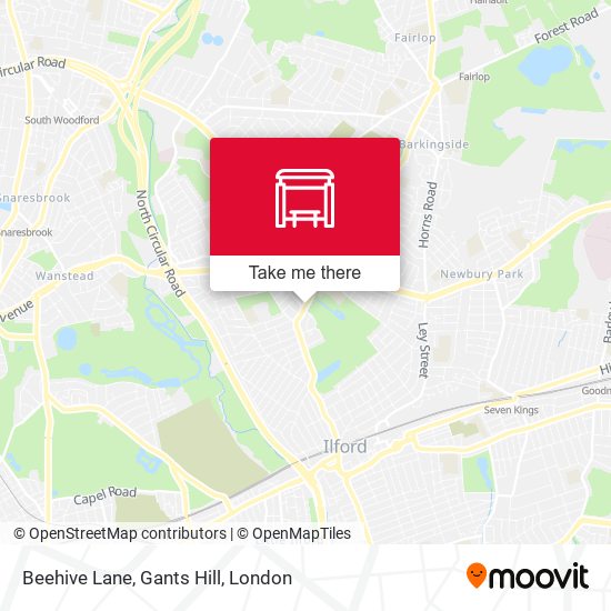 Beehive Lane, Gants Hill map