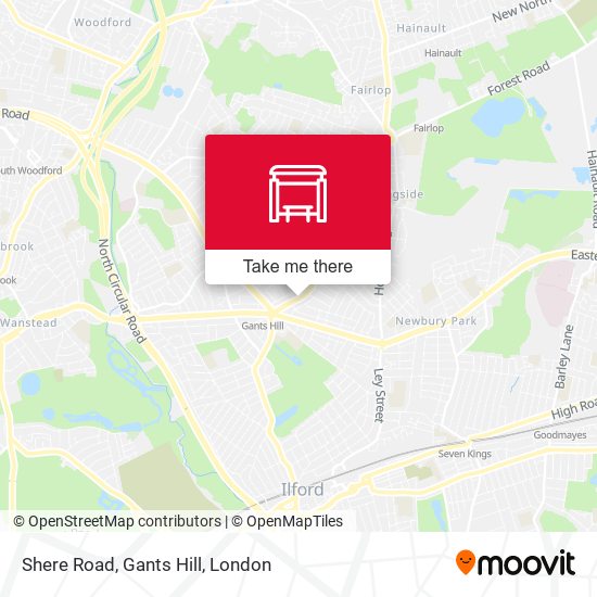 Shere Road, Gants Hill map