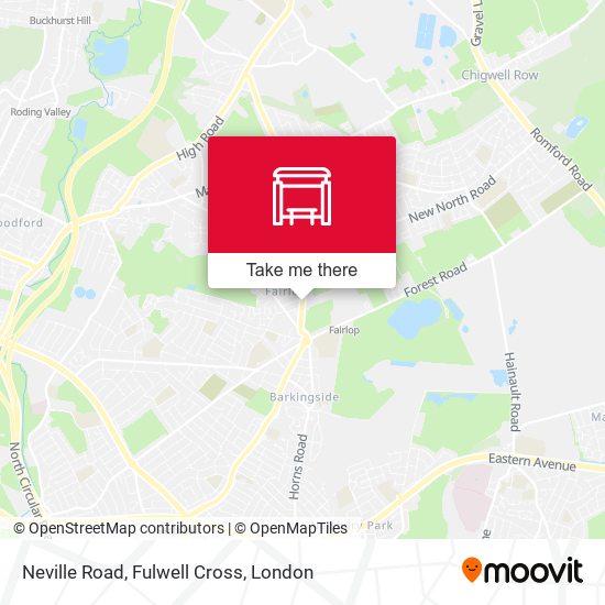 Neville Road, Fulwell Cross map