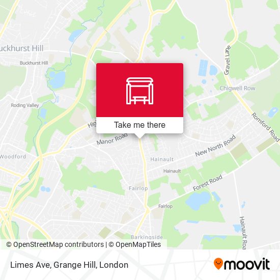 Limes Ave, Grange Hill map