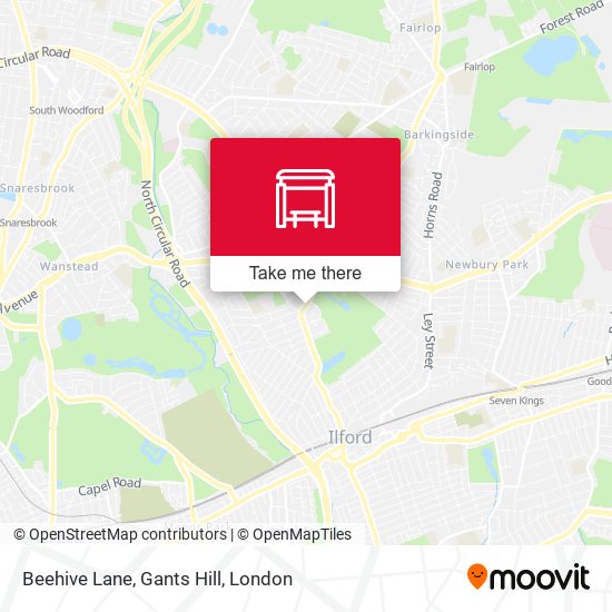 Beehive Lane, Gants Hill map