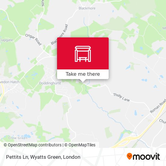 Pettits Ln, Wyatts Green map