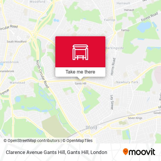 Clarence Avenue Gants Hill, Gants Hill map