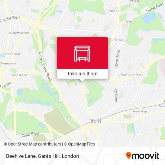 Beehive Lane, Gants Hill map