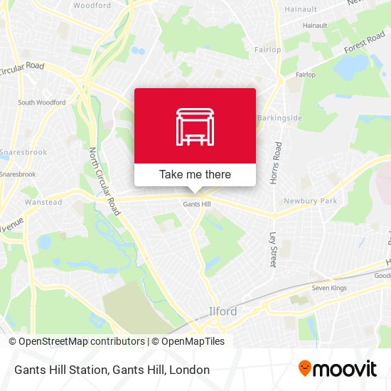 Gants Hill Station, Gants Hill map