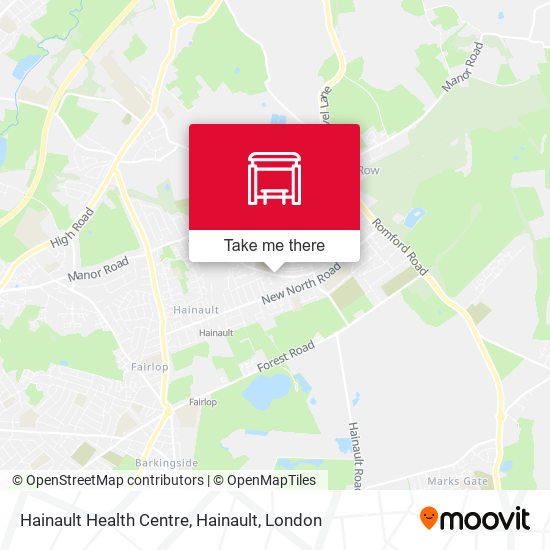 Hainault Health Centre, Hainault map