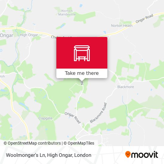 Woolmonger's Ln, High Ongar map