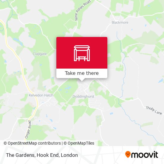 The Gardens, Hook End map