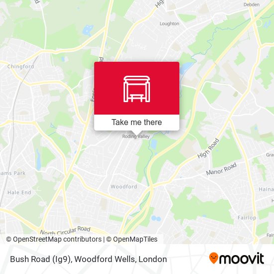 Bush Road (Ig9), Woodford Wells map