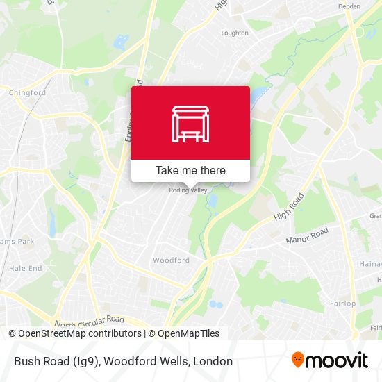 Bush Road (Ig9), Woodford Wells map