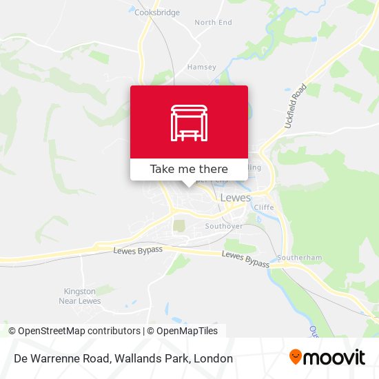 De Warrenne Road, Wallands Park map