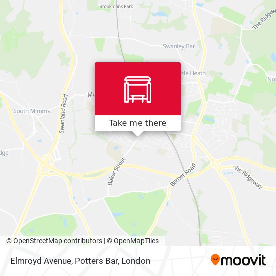 Elmroyd Avenue, Potters Bar map